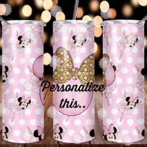 Personalized Ballerina Minnie Mouse tumbler skinny
